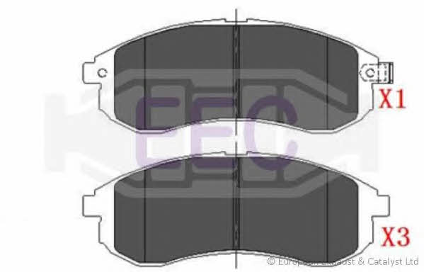 EEC BRP1405 Brake Pad Set, disc brake BRP1405