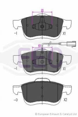 EEC BRP1793 Brake Pad Set, disc brake BRP1793
