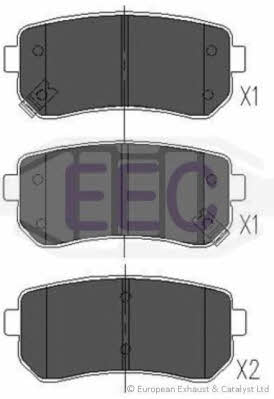 EEC BRP1563 Brake Pad Set, disc brake BRP1563