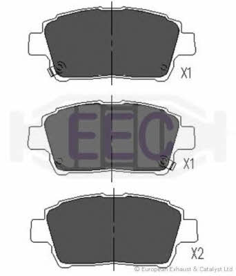 EEC BRP1116 Brake Pad Set, disc brake BRP1116
