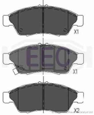 EEC BRP1255 Brake Pad Set, disc brake BRP1255