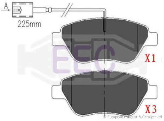 EEC BRP1274 Brake Pad Set, disc brake BRP1274