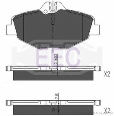 EEC BRP1316 Brake Pad Set, disc brake BRP1316