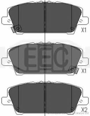 EEC BRP1538 Brake Pad Set, disc brake BRP1538