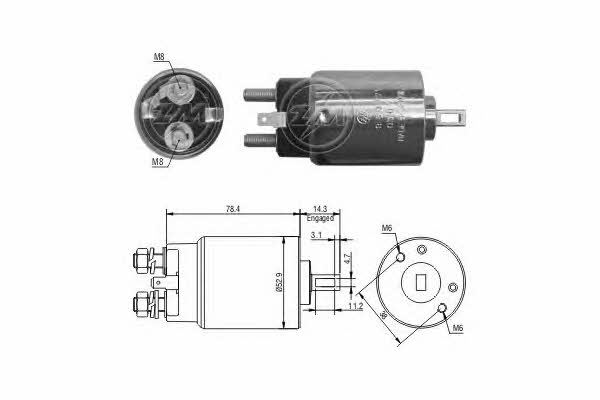 Era 227881 Solenoid switch, starter 227881