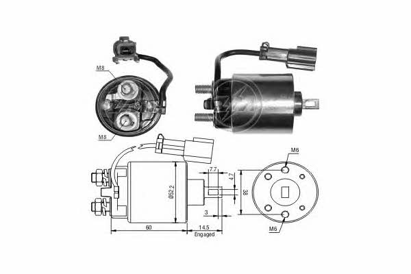 Era 227696 Solenoid switch, starter 227696