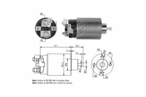 Era 227347 Solenoid switch, starter 227347