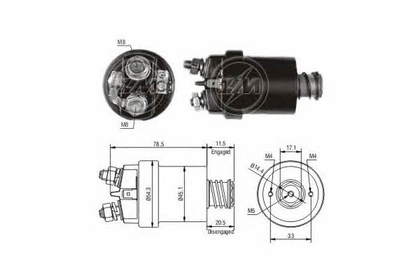 Era 227471 Solenoid switch, starter 227471