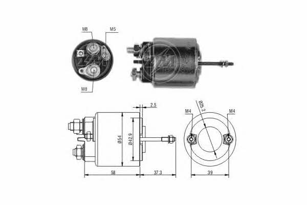 Era 227529 Solenoid switch, starter 227529