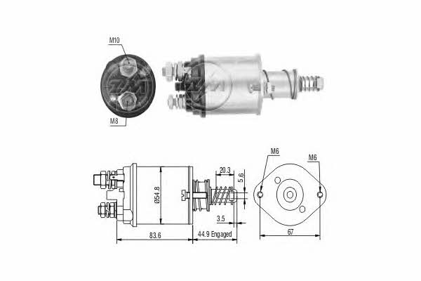 Era 227556 Solenoid switch, starter 227556