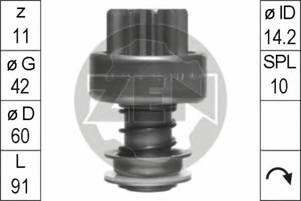 Era 225670 Freewheel gear, starter 225670