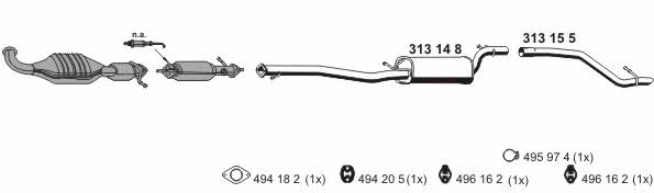  030438 Exhaust system 030438
