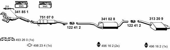  030958 Exhaust system 030958