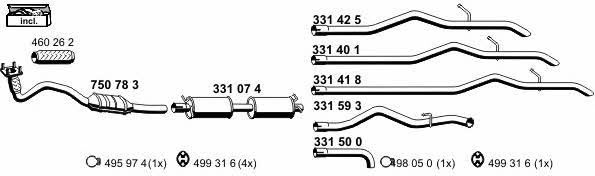  030974 Exhaust system 030974