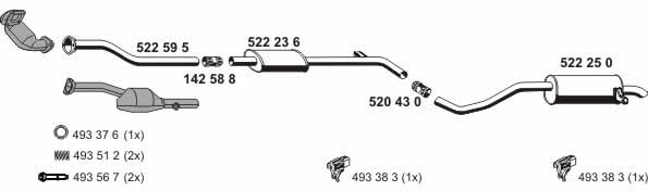  100450 Exhaust system 100450