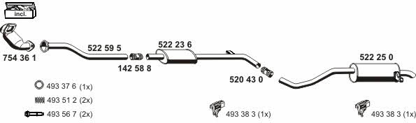  100467 Exhaust system 100467