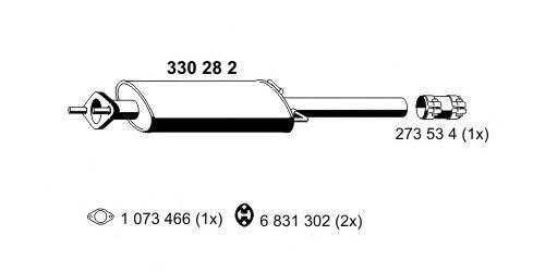 Ernst 330282 Central silencer 330282