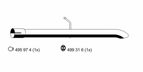 Ernst 331586 Exhaust pipe 331586