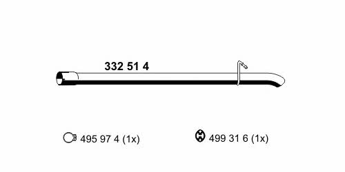 Ernst 332514 Exhaust pipe 332514