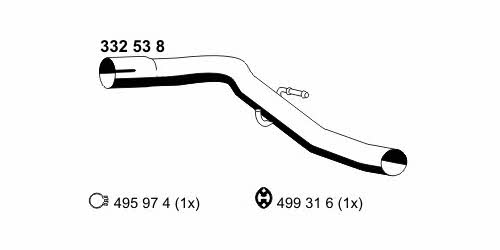 Ernst 332538 Exhaust pipe 332538