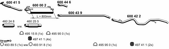  340008 Exhaust system 340008