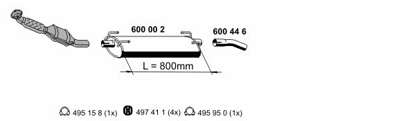 Ernst 340042 Exhaust system 340042