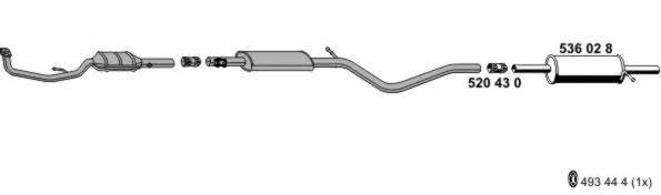 100487 Exhaust system 100487