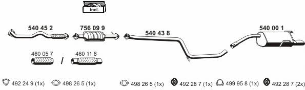 Ernst 110018 Exhaust system 110018