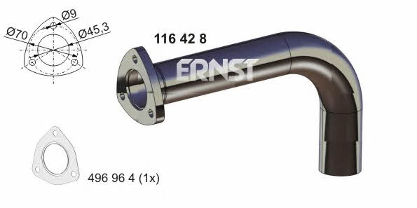 Ernst 116428 Exhaust pipe 116428
