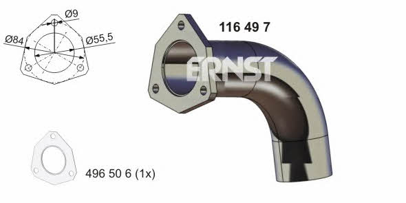 Ernst 116497 Exhaust pipe 116497