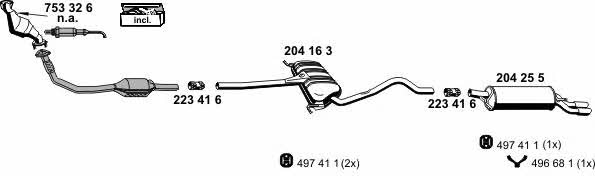 Ernst 010336 Exhaust system 010336