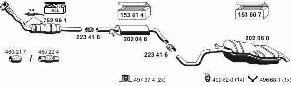  010444 Exhaust system 010444