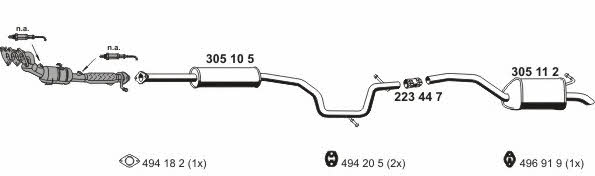 Ernst 031545 Exhaust system 031545