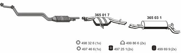  040080 Exhaust system 040080