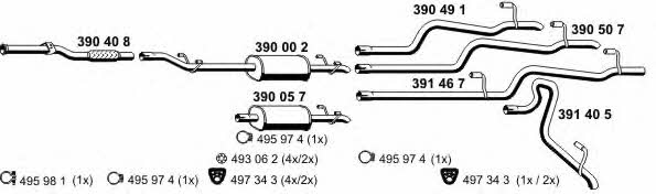  040474 Exhaust system 040474