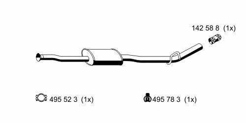 Ernst 522168 Central silencer 522168