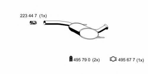 Ernst 525008 Central silencer 525008