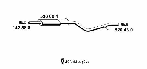 Ernst 536004 Central silencer 536004