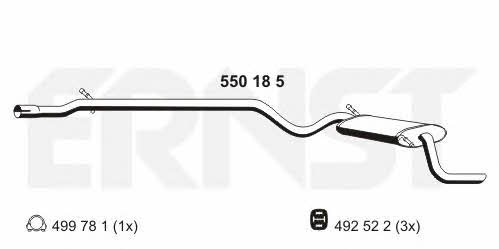 Ernst 550185 End Silencer 550185