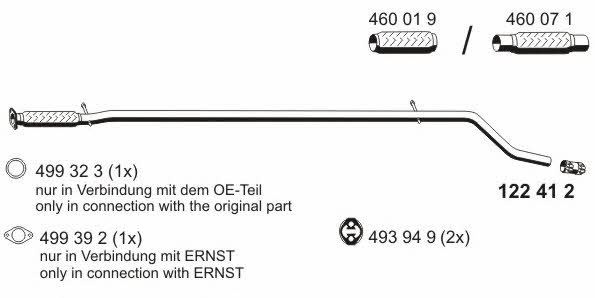 Ernst 550406 Exhaust pipe 550406