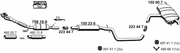 Ernst 071271 Exhaust system 071271