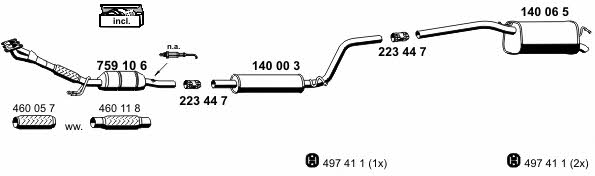 Ernst 071294 Exhaust system 071294