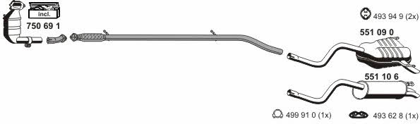 Ernst 130006 Exhaust system 130006