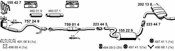  010494 Exhaust system 010494