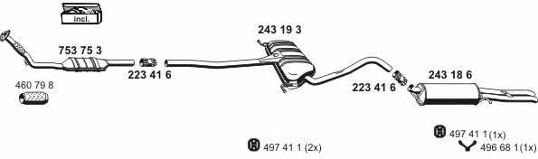  010598 Exhaust system 010598