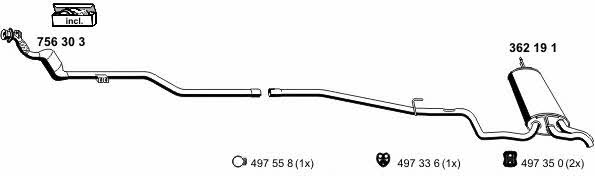  040673 Exhaust system 040673