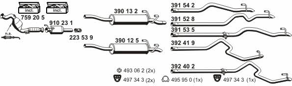  040754 Exhaust system 040754