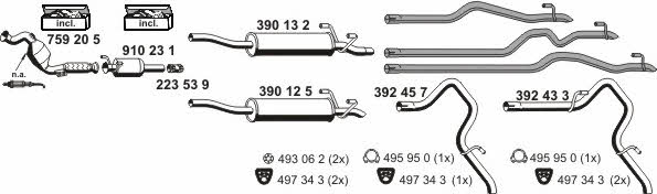  040763 Exhaust system 040763