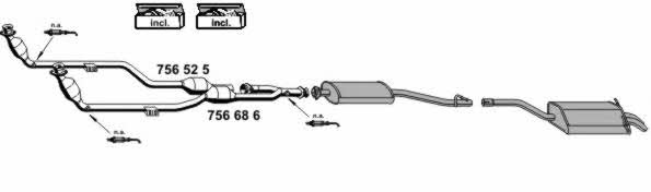  040880 Exhaust system 040880