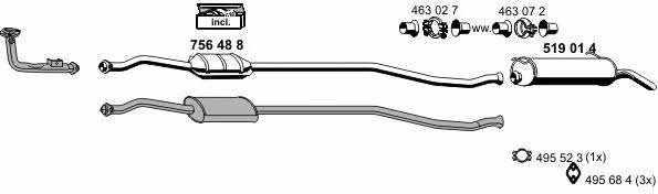  080040 Exhaust system 080040